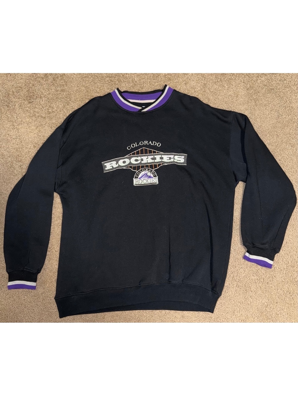 Vintage Colorado Rockies Starter Crewneck Sweatshirt XL